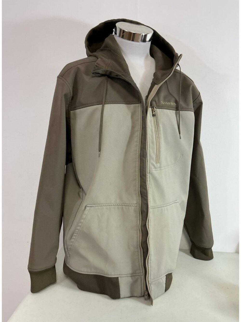 SIMMS Full-Zip Fleece Hoodie Jacket Fishing Hunting Outdoor Mens XL